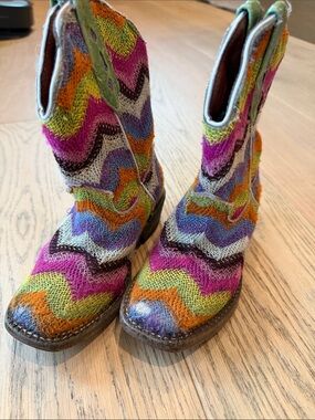 Tanner Mark Rainbow Cowboy Boots